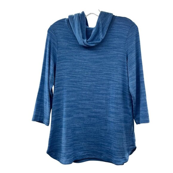 Croft & Barrow Women's Cowl Neck 3/4 Sleeve Top Blue Size Small - Picture 1 of 8
